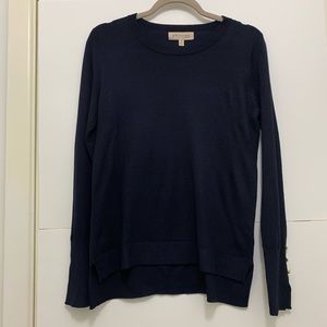 Philosophy Navy Blue Hi-Lo Sweater